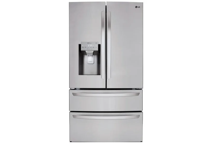 French Door Refrigerators 28 cu.ft. Capacity 4-Door French Door Fridge by LG Appliances at Furniture Fair - North Carolina