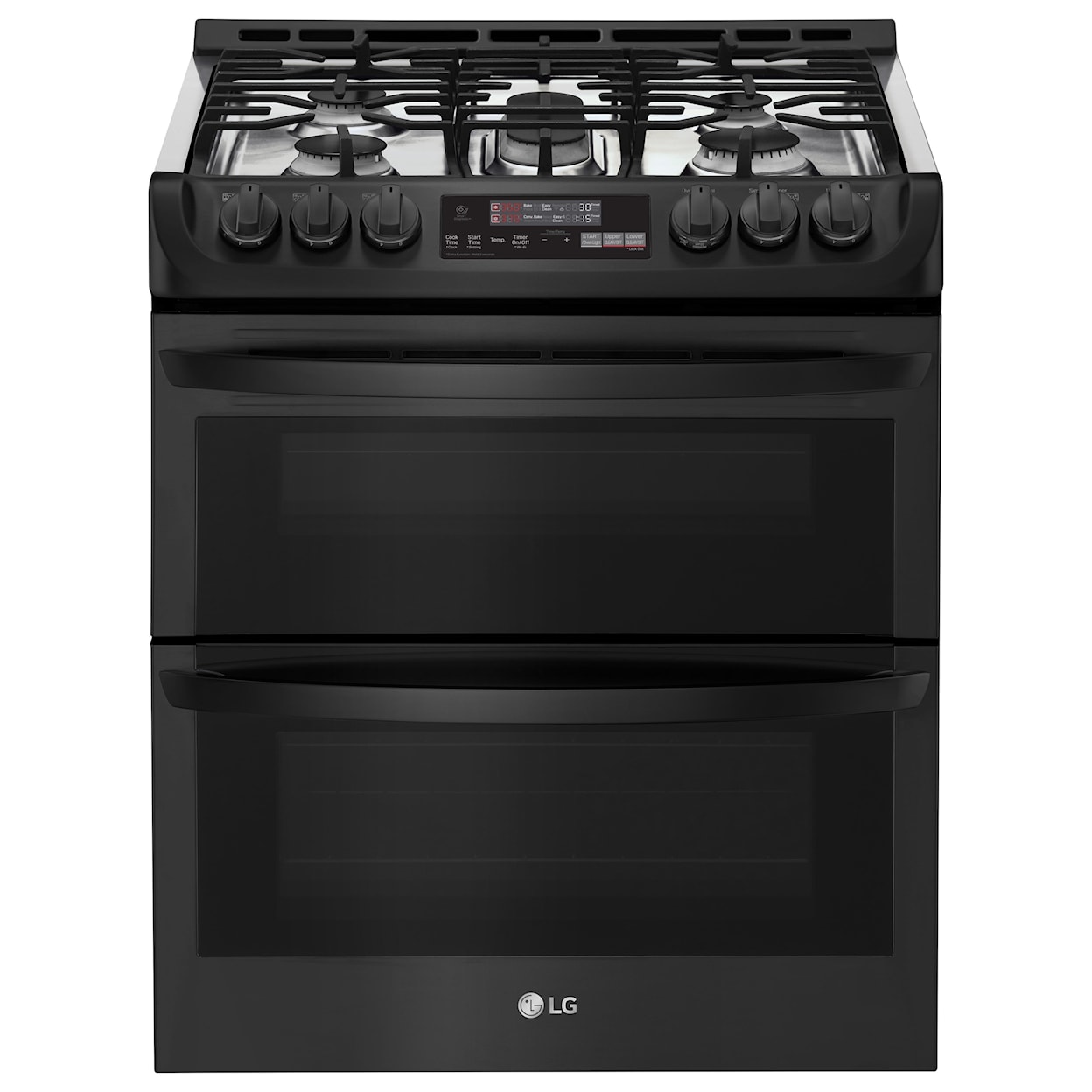 LG Appliances G Free 6.9 Cu.Ft. Wi-Fi Enabled Gas Double Oven 