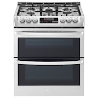 6.9 Cu.Ft. Wi-Fi Enabled Gas Double Oven Slide-In Range with ProBake Convection® and EasyClean®