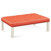 Norris Ottoman w/ Tufted Seat