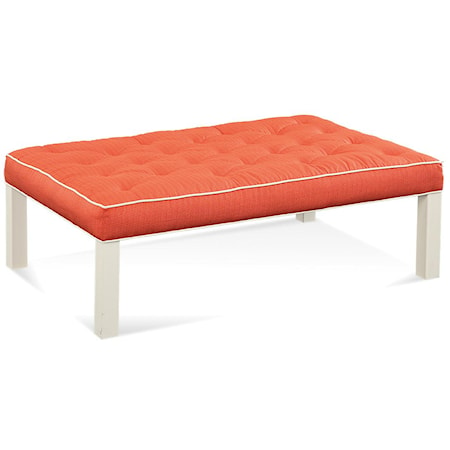 Norris Ottoman w/ Tufted Seat