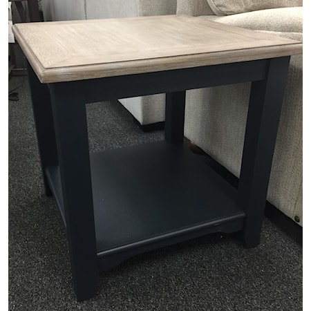 NAVY SQUARE END TABLE