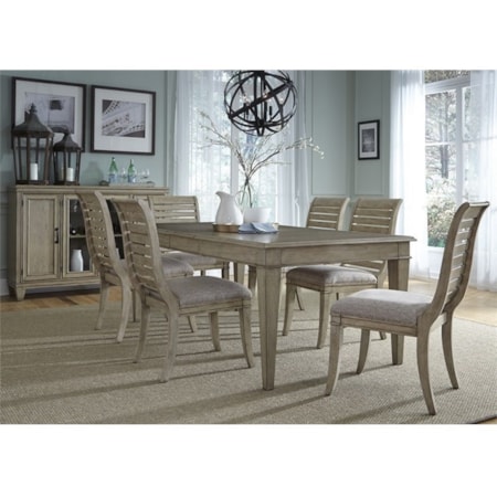 7 Piece Rectangular Table Set