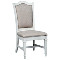 Traditional Upholstered Side Chair with Nail Head Trim