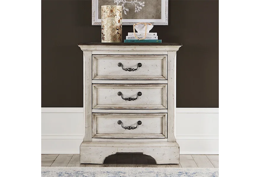 Abbey Road 3-Drawer Nightstand by Liberty Furniture at Novello Home Furnishings