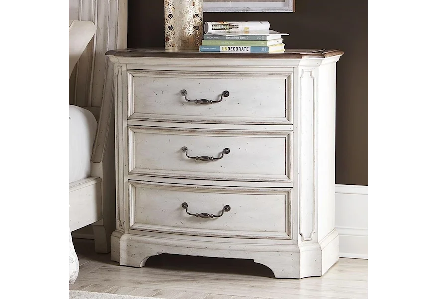 Abbey Road Bedside Chest by Liberty Furniture at Upper Room Home Furnishings