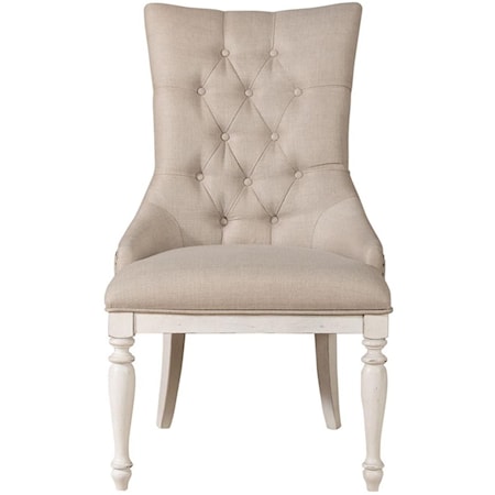 Traditional Tufted Upholstered Dining Chair