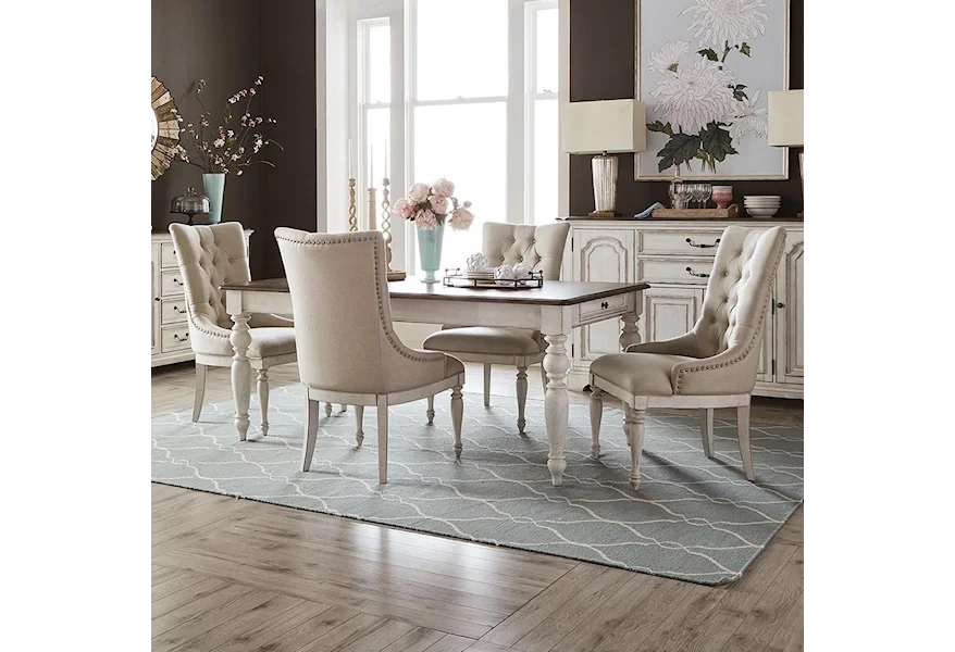 Abbey Road 5-Piece Rectangular Table Set by Liberty Furniture at Weinberger's Furniture
