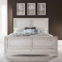 Porcelain White Queen Sleigh Bed