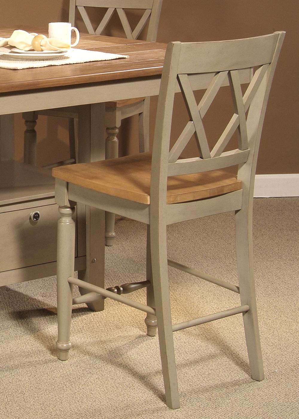 Double X-Back Counter Chair