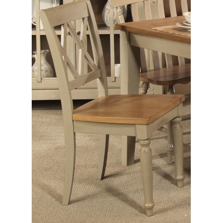 Double X-Back Side Chair