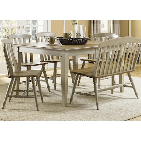 6 Piece Dining Table and Chairs Set