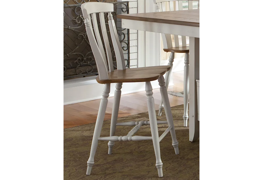 Al Fresco Slat Back Counter Height Chair by Liberty Furniture at Novello Home Furnishings