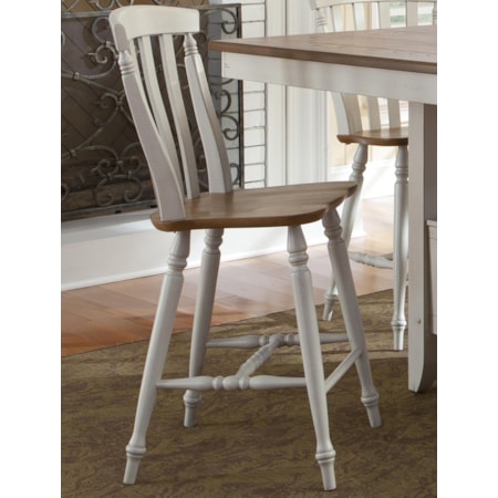 Slat Back Counter Height Chair