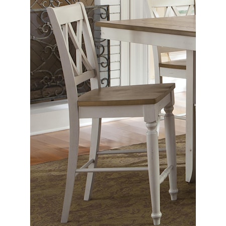 Counter Chair with Double X-Back