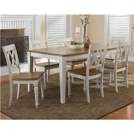 7 Piece Rectangular Table and Chairs Set