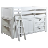 Twin Loft Bed with Bookcase & Dresser
