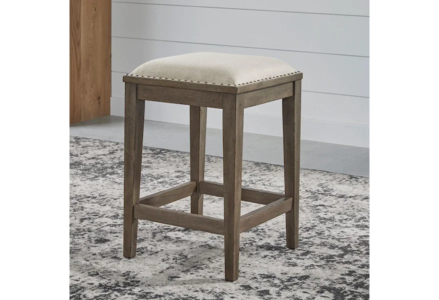 Americana Farmhouse Upholstered Console Stool by Liberty Furniture at Johnny Janosik
