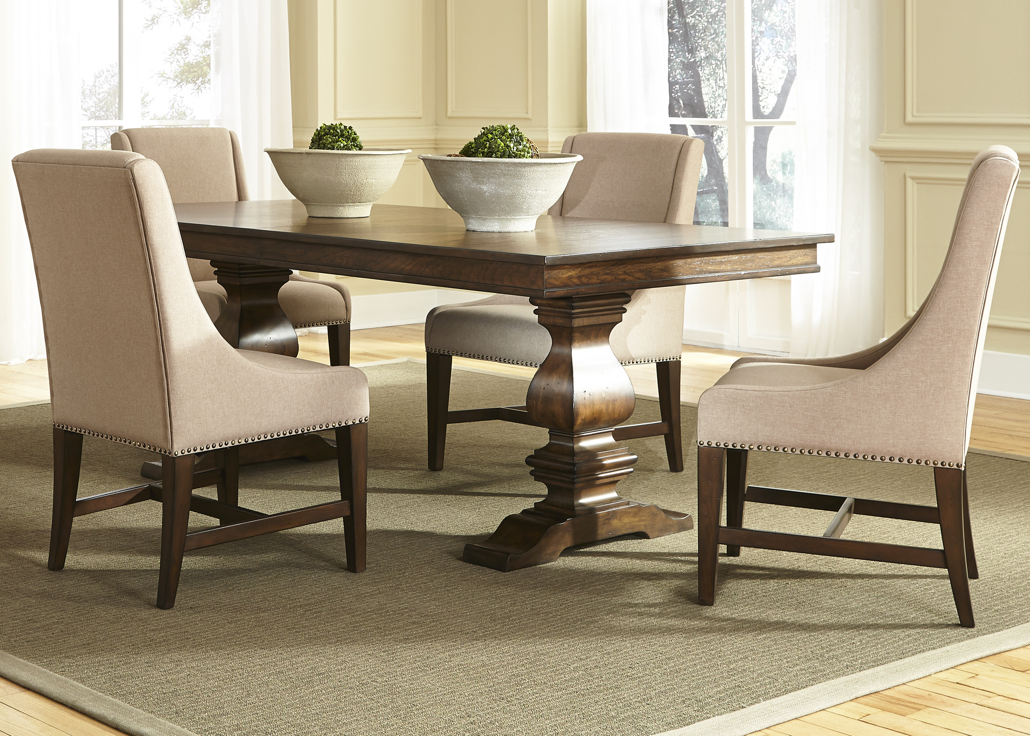 5 Piece Trestle Table Set