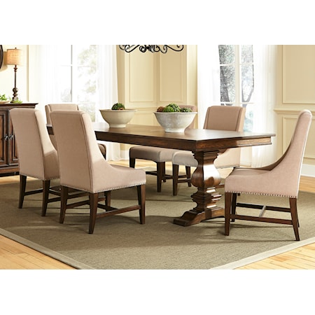 7 Piece Trestle Table Set