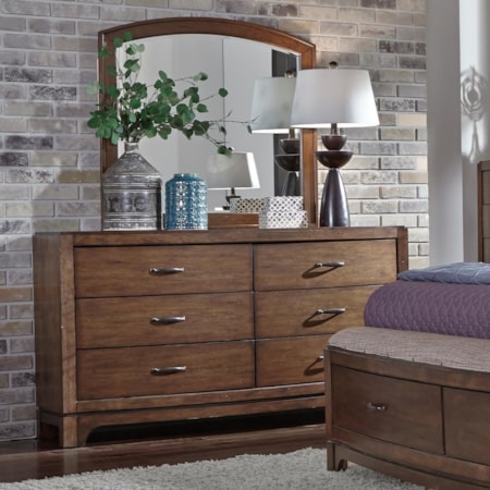 Dresser & Arch Top Mirror