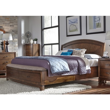Queen Panel Storage Bed