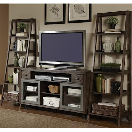 Entertainment Center with Piers Set