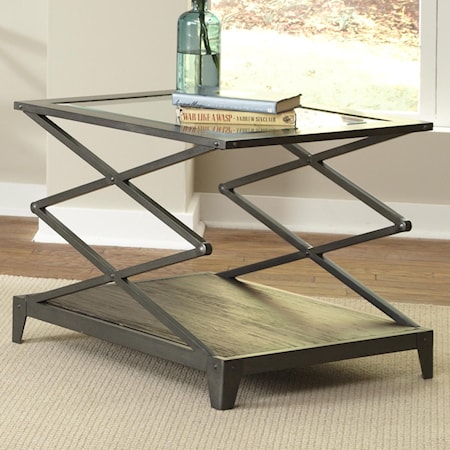 Scissor-Lift End Table