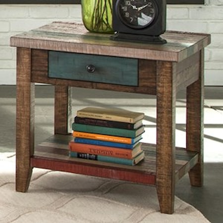 One Drawer End Table