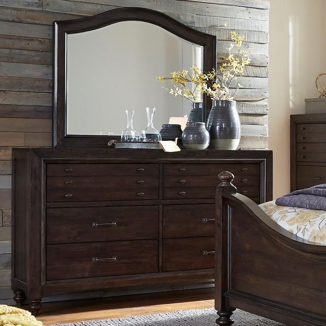 Liberty Furniture Catawba Hills Bedroom Dresser & Mirror 