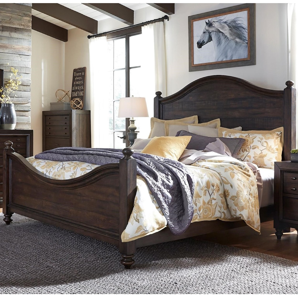 Liberty Furniture Catawba Hills Bedroom King Poster Bed 