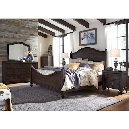 King Poster Bed Bedroom Group