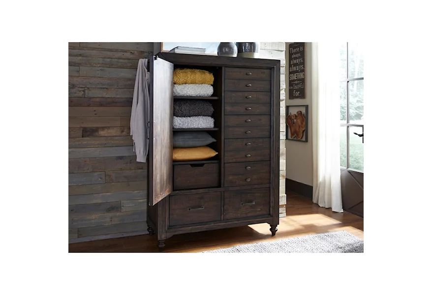 Catawba Hills Bedroom Door Chest with 7 Dovetail Drawers by Libby at Walker's Furniture