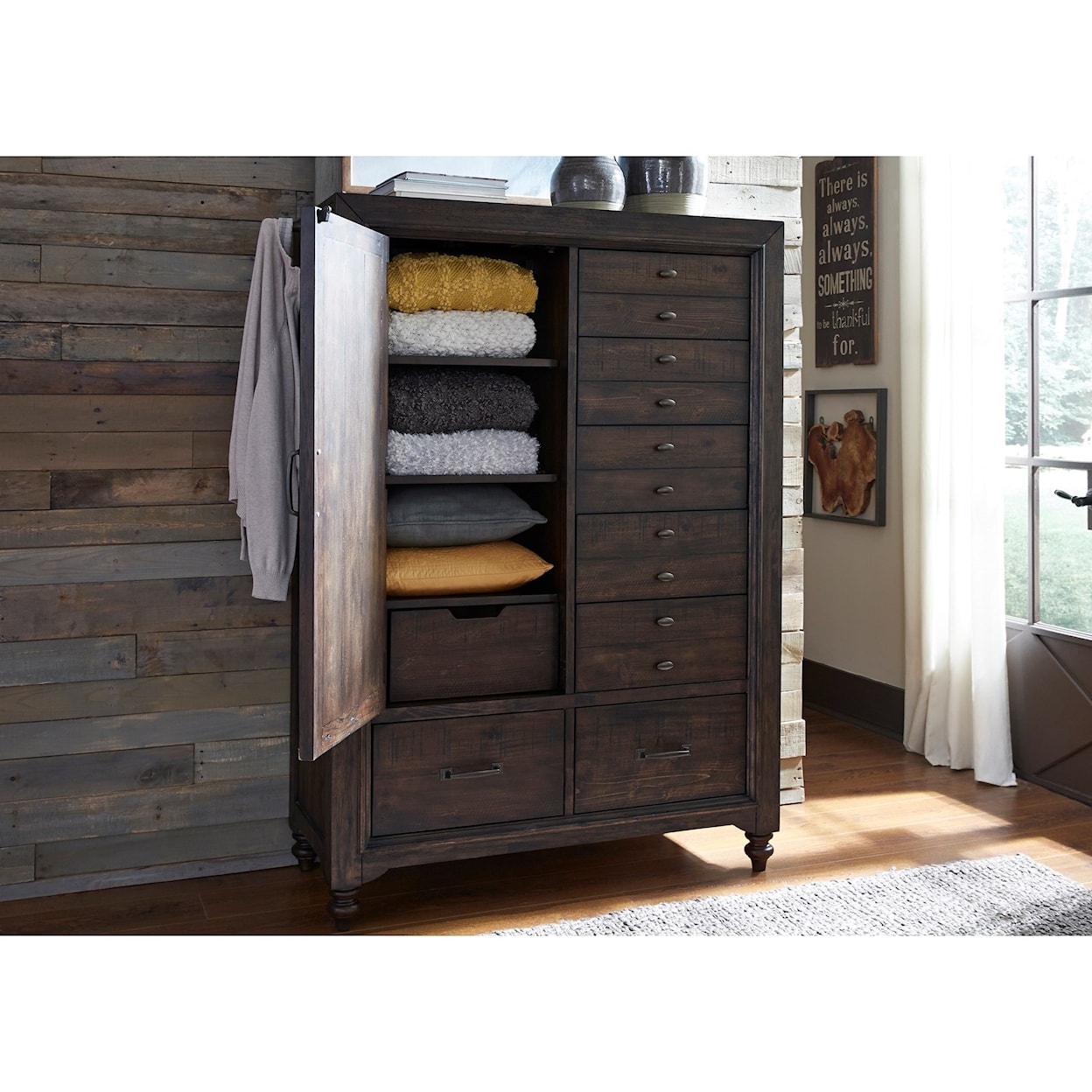 Liberty Furniture Catawba Hills Bedroom Door Chest with 7 Dovetail Drawers