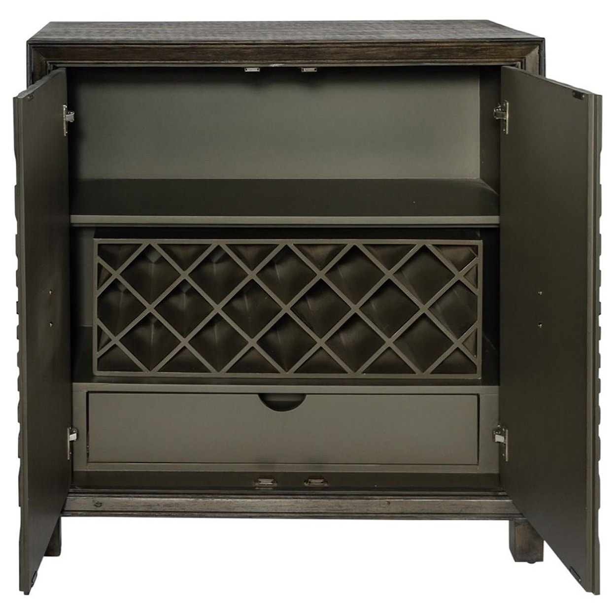 Liberty Furniture Chaucer 2-Door Wine Accent Cabinet