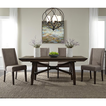 5 Piece Trestle Table Set