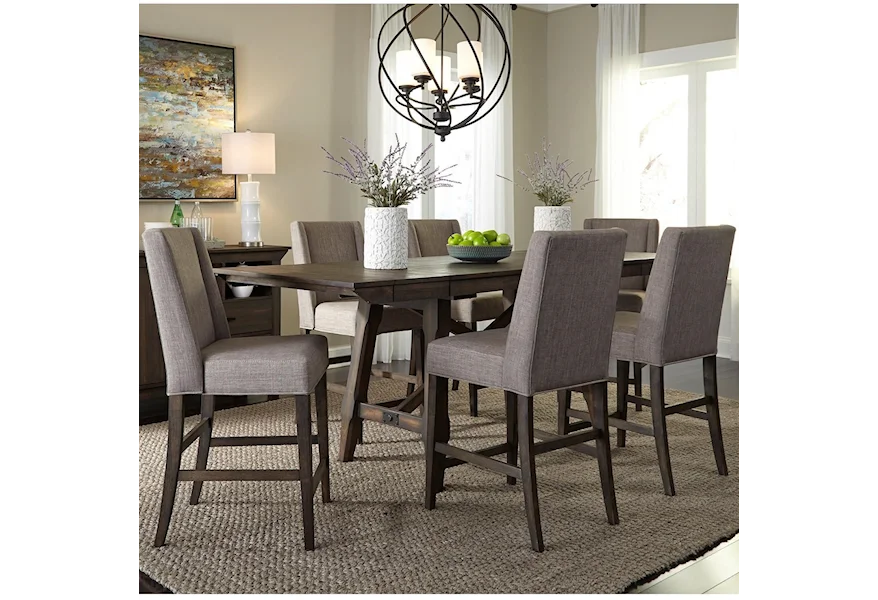 Double Bridge 7 Piece Gathering Table Set by Liberty Furniture at Reeds Furniture