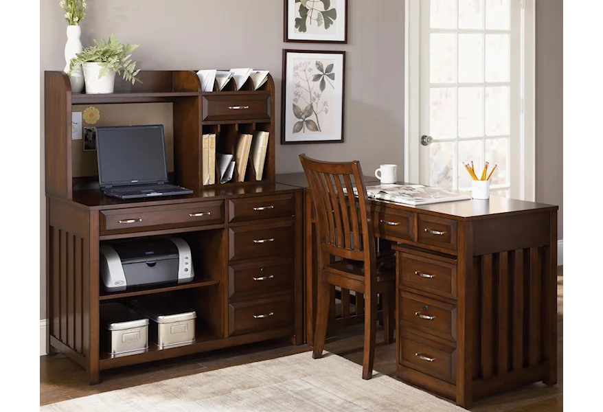 Hampton Bay  L-Shaped Desk with File Cabinet by Liberty Furniture at Reeds Furniture
