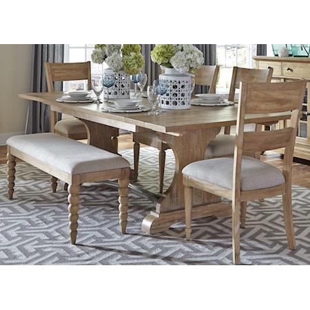 Trestle Table and Chair Set