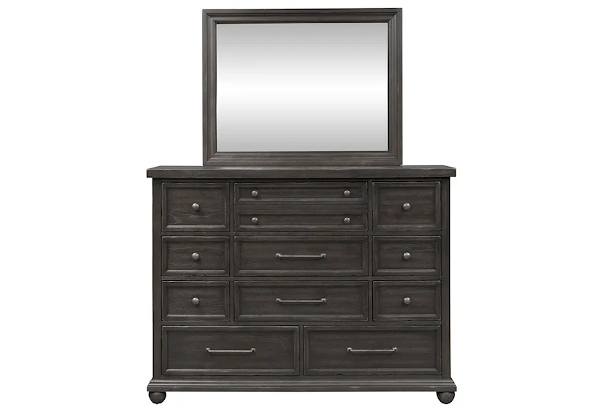 Harvest Home Dresser and Mirror by Liberty Furniture at VanDrie Home Furnishings