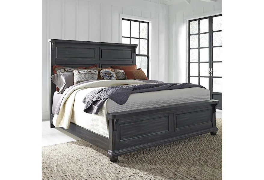 Harvest Home Queen Panel Bed by Liberty Furniture at VanDrie Home Furnishings