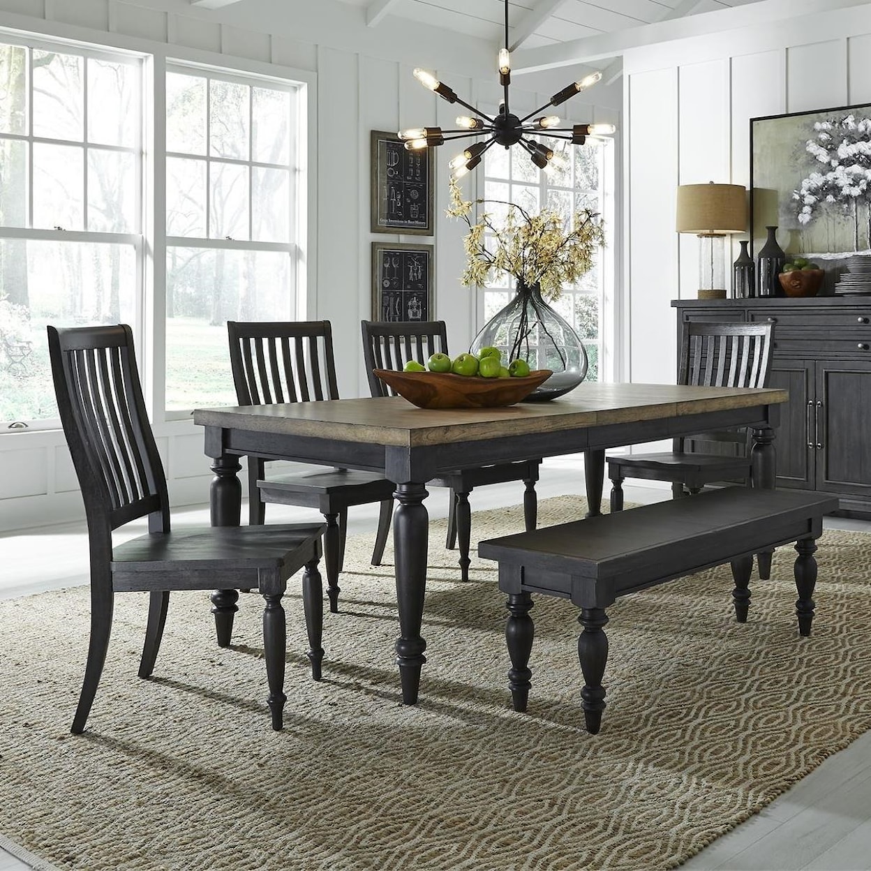 Liberty Furniture Harvest Home 6-Piece Rectangular Table Set