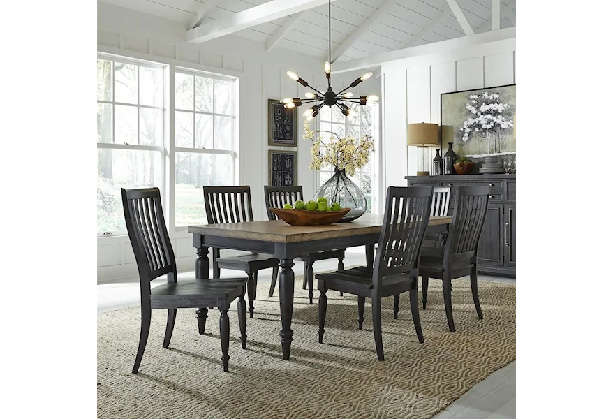 Harvest Home 7-Piece Rectangular Table Set by Liberty Furniture at Dream Home Interiors