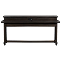 Relaxed Vintage Console Bar Table with Charging Station