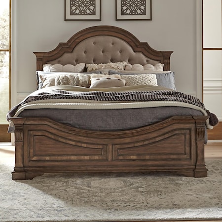 Queen Upholstered Panel Bed