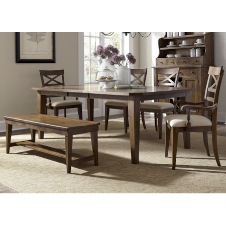 6 Piece Rectangular Table Set