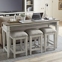Transitional 4-Piece Console Bar Table Set