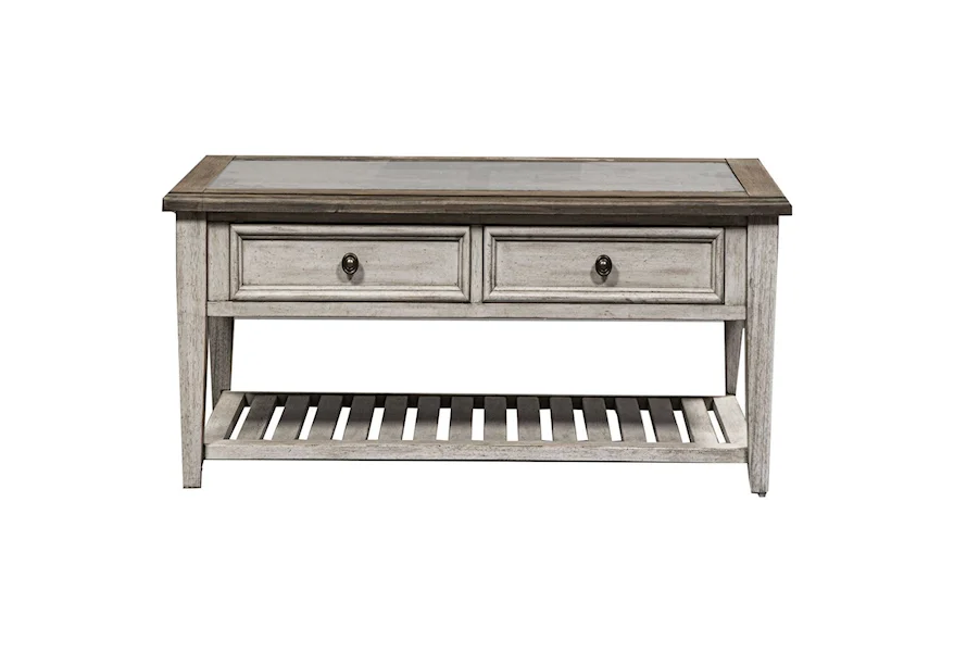 Heartland Rectangular Ceiling Tile Cocktail Table by Liberty Furniture at VanDrie Home Furnishings