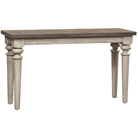Transitional Two- Toned Rustic Sofa Table
