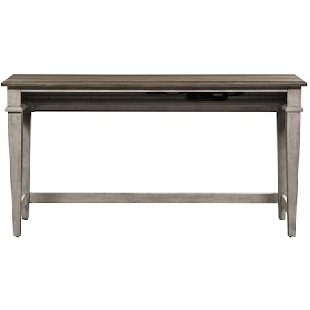 Transitional Two-Toned Console Bar Table